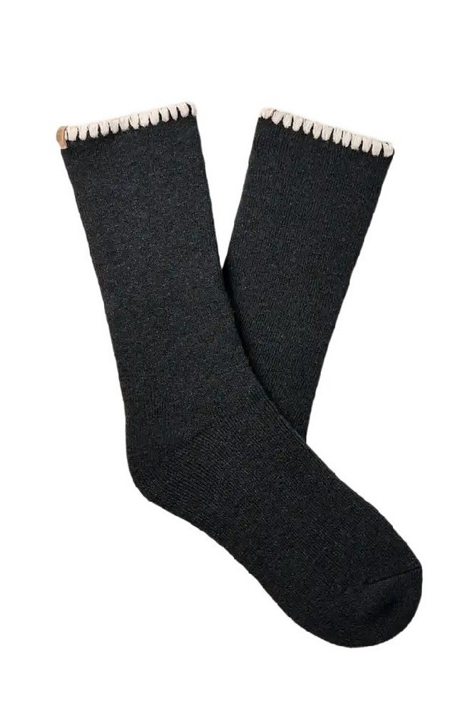 UGG MARLENY WHIPSTITCH CREW SOCK 1163870 ΚΑΛΤΣΑ ΜΕΣΑΙΑ ΓΥΝΑΙΚΕΙΑ BLACK