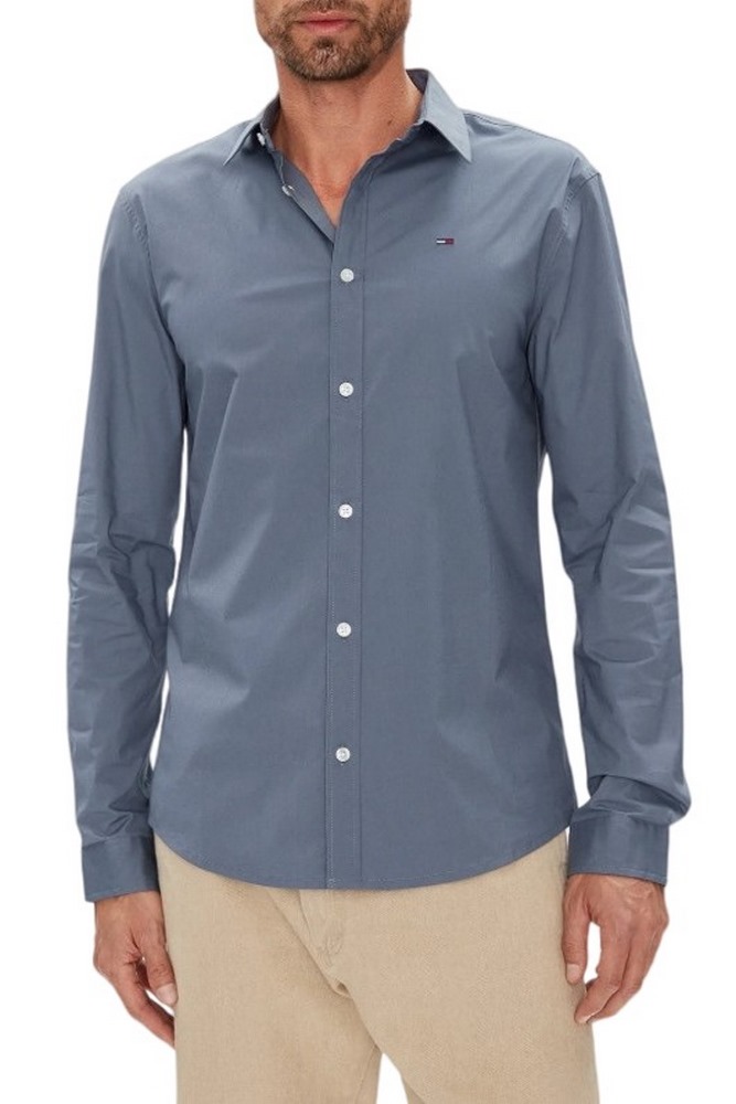 TOMMY JEANS ORIGINAL STRETCH SHIRT ΠΟΥΚΑΜΙΣΟ ΑΝΔΡΙΚΟ BLUE