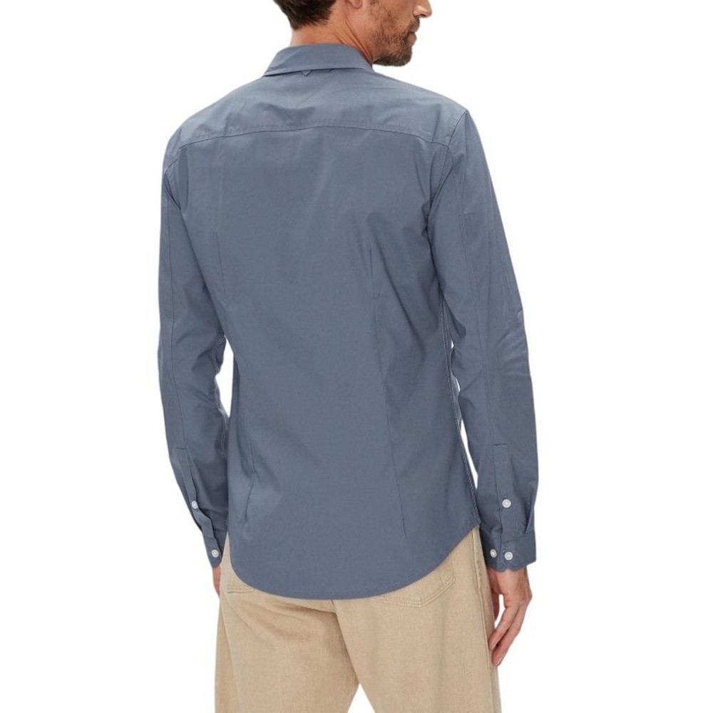 TOMMY JEANS ORIGINAL STRETCH SHIRT ΠΟΥΚΑΜΙΣΟ ΑΝΔΡΙΚΟ BLUE