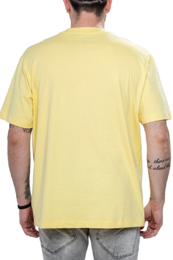 GUESS JEANS CN OS LOGO EMB TEE T-SHIRT ΜΠΛΟΥΖΑ ΑΝΔΡΙΚΗ YELLOW