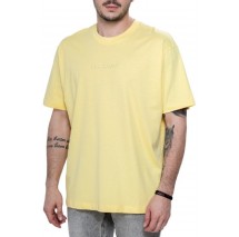 GUESS JEANS CN OS LOGO EMB TEE T-SHIRT ΜΠΛΟΥΖΑ ΑΝΔΡΙΚΗ YELLOW