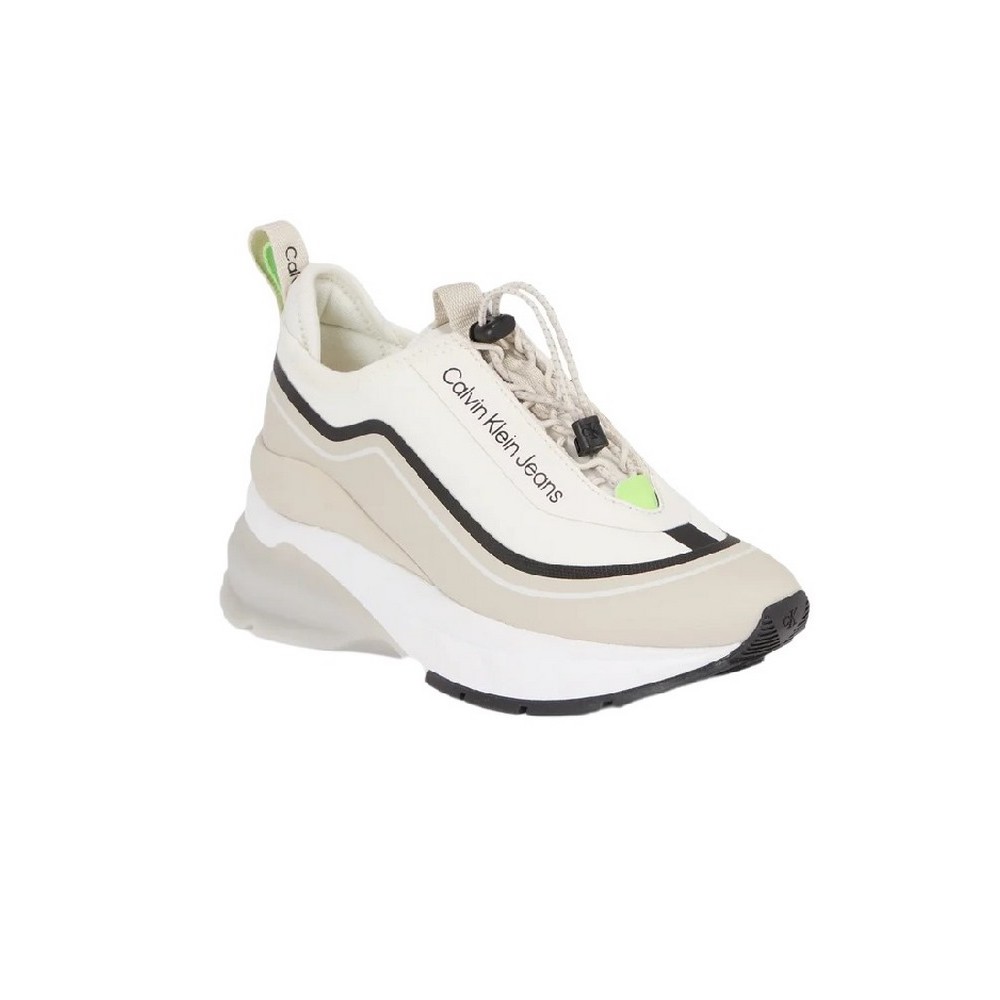 CALVIN KLEIN JEANS WEDGE RUNNER SLIP ON ΠΑΠΟΥΤΣΙ ΓΥΝΑΙΚΕΙΟ WHITE