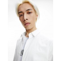 CALVIN KLEIN JEANS CK CHEST LOGO SLIM STRETCH SHIRT ΠΟΥΚΑΜΙΣΟ ΑΝΔΡΙΚΟ WHITE CALVIN KLEIN JEANS CK CHEST LOGO SLIM STRETCH SHIRT ΠΟΥΚΑΜΙΣΟ ΑΝΔΡΙΚΟ WHITE