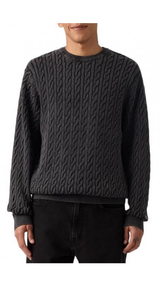 LEVIS® PRESIDIO CREW ΜΠΛΟΥΖΑ ΠΛΕΚΤΗ ΑΝΔΡΙΚΗ BLACK