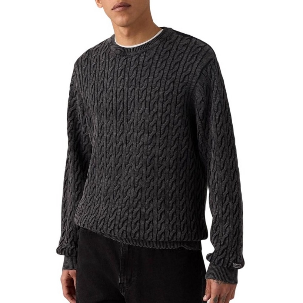 LEVIS® PRESIDIO CREW ΜΠΛΟΥΖΑ ΠΛΕΚΤΗ ΑΝΔΡΙΚΗ BLACK