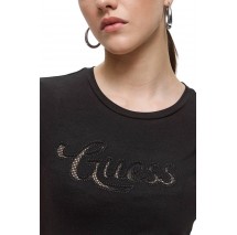 GUESS DOT LOGO R3 TEE T-SHIRT ΜΠΛΟΥΖΑ ΓΥΝΑΙΚΕΙΑ BLACK