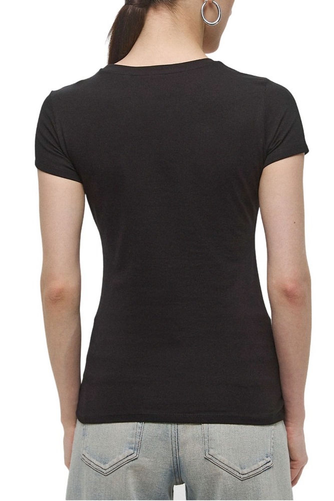 GUESS DOT LOGO R3 TEE T-SHIRT ΜΠΛΟΥΖΑ ΓΥΝΑΙΚΕΙΑ BLACK
