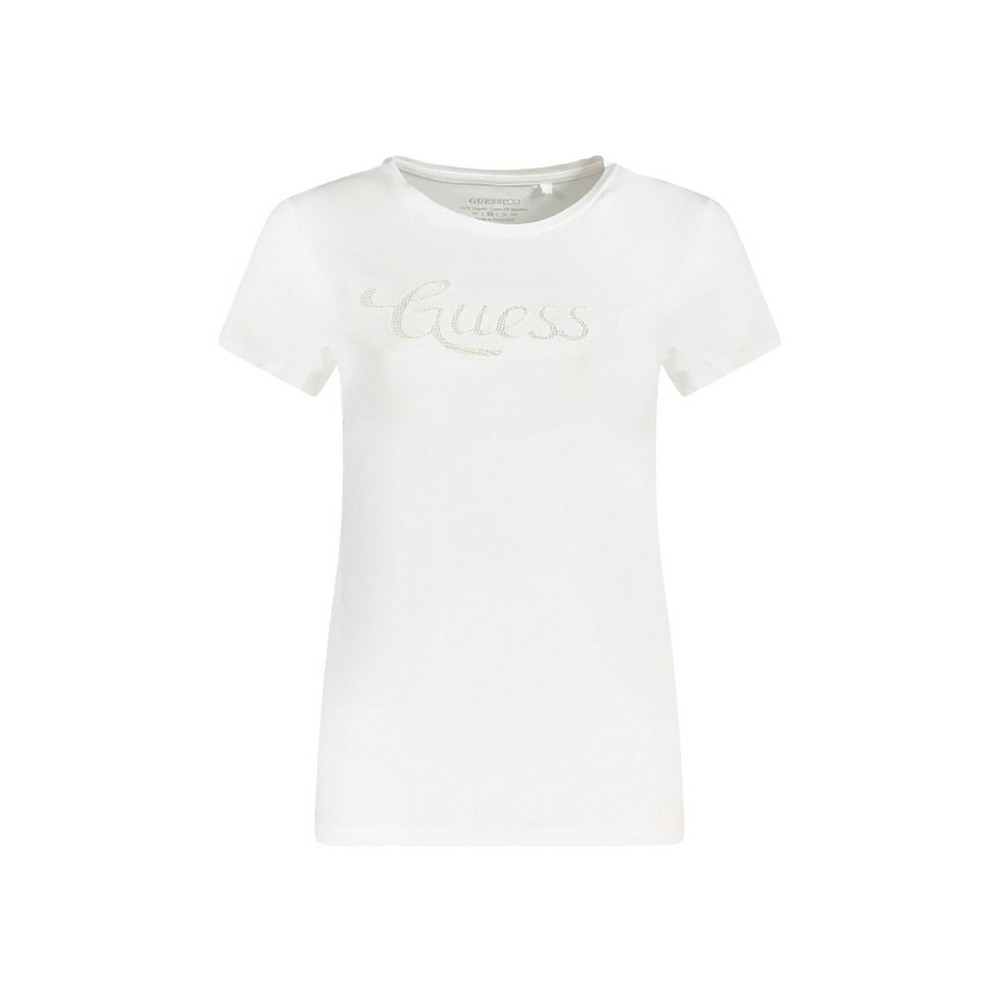 GUESS DOT LOGO R3 TEE T-SHIRT ΜΠΛΟΥΖΑ ΓΥΝΑΙΚΕΙΑ WHITE
