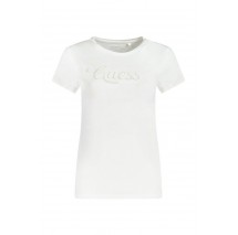 GUESS DOT LOGO R3 TEE T-SHIRT ΜΠΛΟΥΖΑ ΓΥΝΑΙΚΕΙΑ WHITE