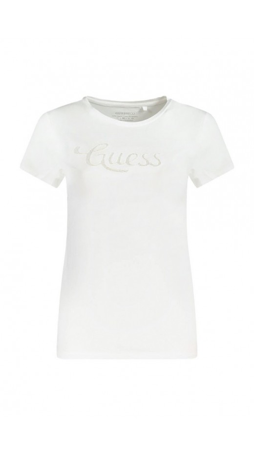 GUESS DOT LOGO R3 TEE T-SHIRT ΜΠΛΟΥΖΑ ΓΥΝΑΙΚΕΙΑ WHITE
