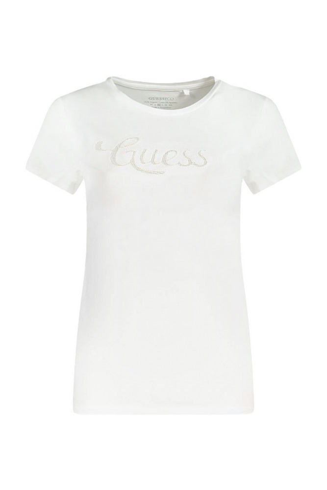 GUESS DOT LOGO R3 TEE T-SHIRT ΜΠΛΟΥΖΑ ΓΥΝΑΙΚΕΙΑ WHITE