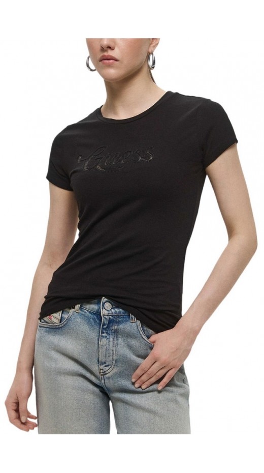 GUESS DOT LOGO R3 TEE T-SHIRT ΜΠΛΟΥΖΑ ΓΥΝΑΙΚΕΙΑ BLACK