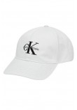 CALVIN KLEIN JEANS MONO LOGO EMBRO CAP ΚΑΠΕΛΟ ΑΝΔΡΙΚΟ BRIGHT WHITE