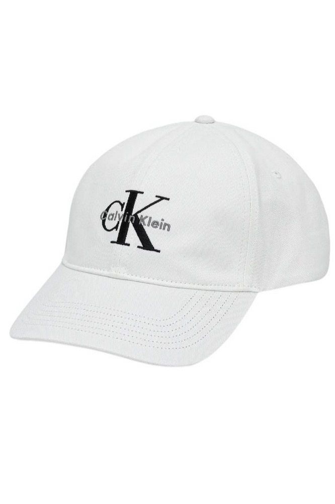 CALVIN KLEIN JEANS MONO LOGO EMBRO CAP ΚΑΠΕΛΟ ΑΝΔΡΙΚΟ BRIGHT WHITE
