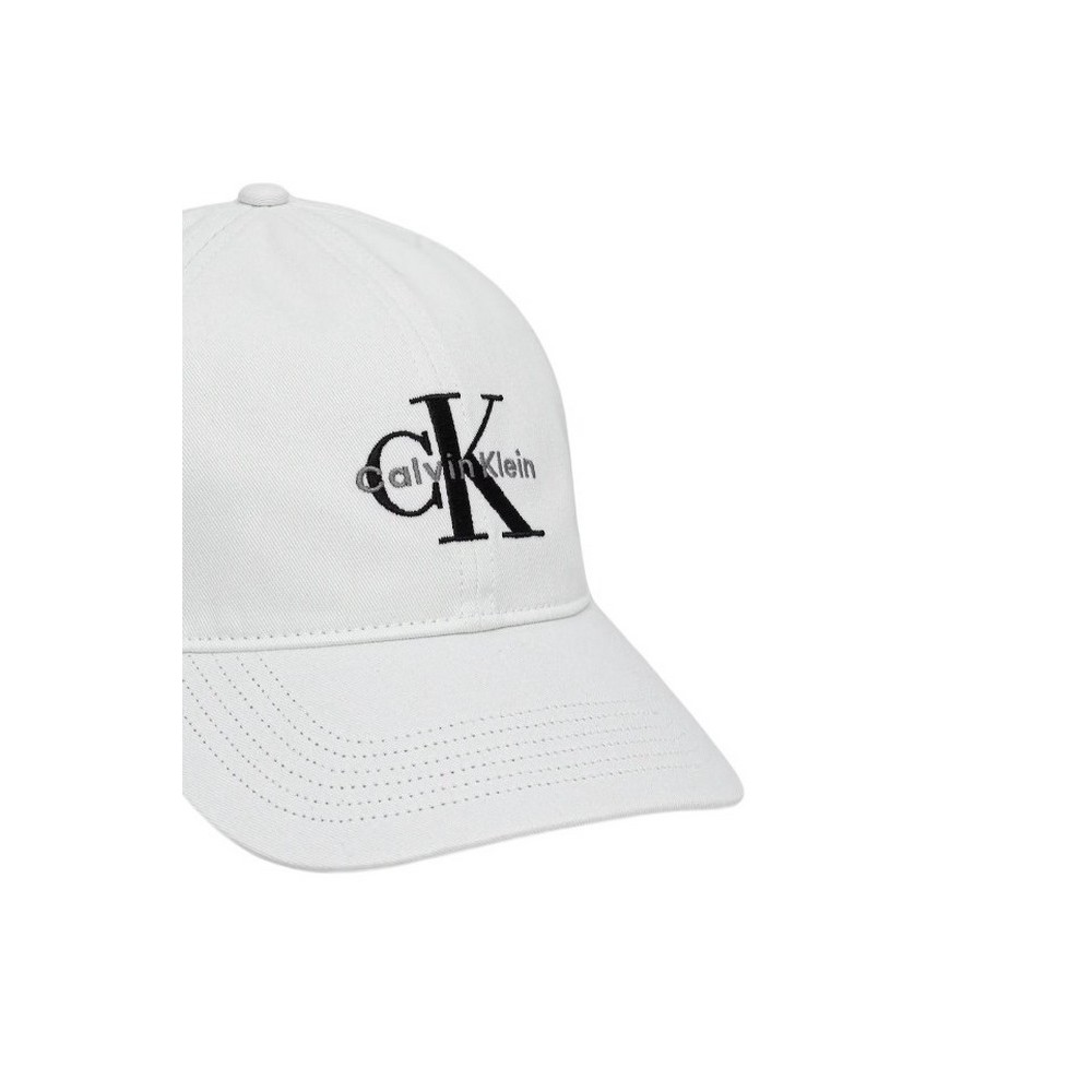 CALVIN KLEIN JEANS MONO LOGO EMBRO CAP ΚΑΠΕΛΟ ΑΝΔΡΙΚΟ BRIGHT WHITE