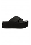 CALVIN KLEIN JEANS FLATFORM CROSS ΠΑΝΤΟΦΛΑ ΓΥΝΑΙΚΕΙΑ BLACK