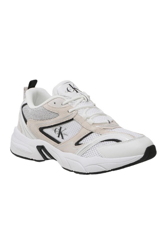 CALVIN KLEIN JEANS RETRO TENNIS SU-MESH ΠΑΠΟΥΤΣΙ ΑΝΔΡΙΚΟ WHITE/BLACK