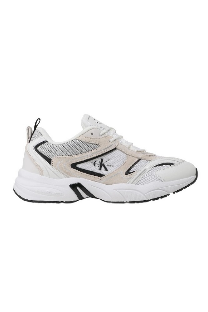 CALVIN KLEIN JEANS RETRO TENNIS SU-MESH ΠΑΠΟΥΤΣΙ ΑΝΔΡΙΚΟ WHITE/BLACK