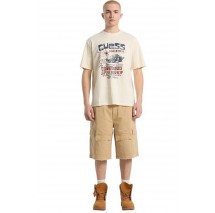GUESS PRINTED MUSCLE TEE T-SHIRT ΜΠΛΟΥΖΑ ΑΝΔΡΙΚΗ ECRU