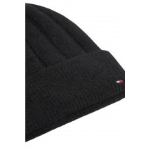 TOMMY HILFIGER FLAG FLUFFY BEANIE ΣΚΟΥΦΟΣ ΓΥΝΑΙΚΕΙΟΣ BLACK