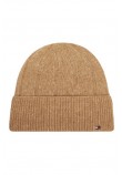 TOMMY HILFIGER FLAG FLUFFY BEANIE ΣΚΟΥΦΟΣ ΓΥΝΑΙΚΕΙΟΣ BROWN