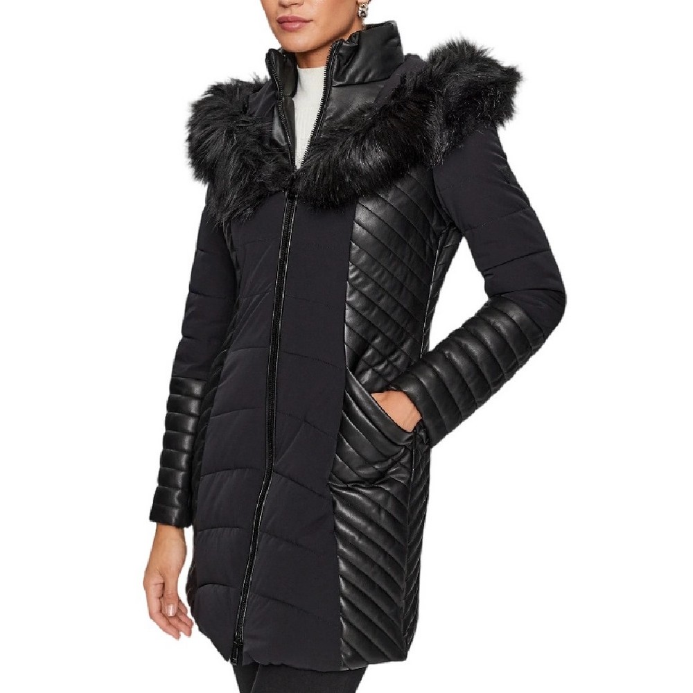 GUESS NEW OXANA JACKET ΜΠΟΥΦΑΝ ΓΥΝΑΙΚΕΙΟ BLACK