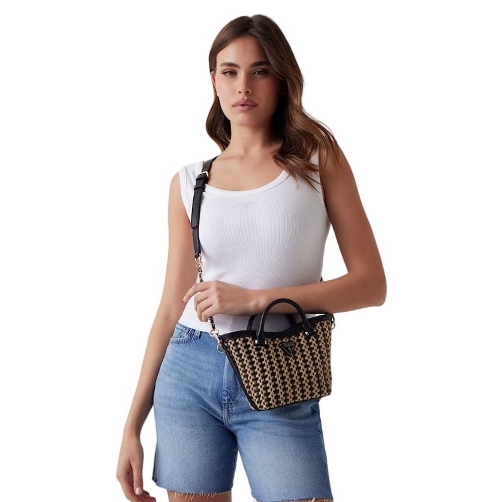GUESS ATALIA MINI TOTE ΤΣΑΝΤΑ ΓΥΝΑΙΚΕΙΑ BLACK