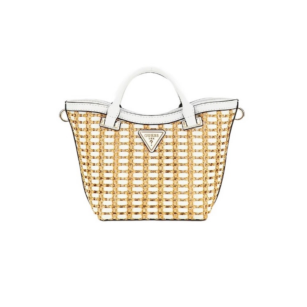 GUESS ATALIA MINI TOTE ΤΣΑΝΤΑ ΓΥΝΑΙΚΕΙΑ WHITE