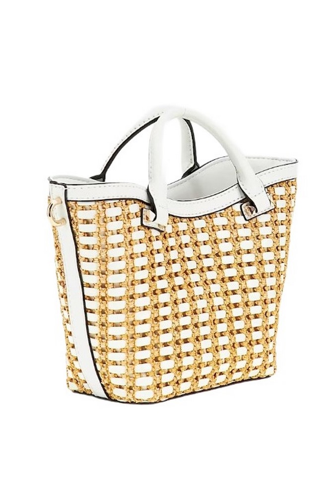 GUESS ATALIA MINI TOTE ΤΣΑΝΤΑ ΓΥΝΑΙΚΕΙΑ WHITE