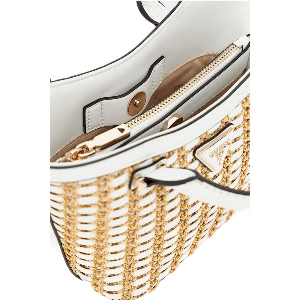 GUESS ATALIA MINI TOTE ΤΣΑΝΤΑ ΓΥΝΑΙΚΕΙΑ WHITE