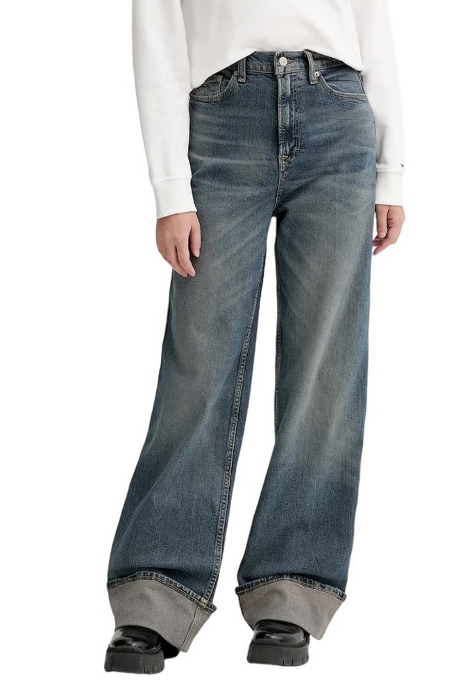 TOMMY JEANS CLAIRE HR WD TURN UP EI6154 ΤΖΙΝ ΠΑΝΤΕΛΟΝΙ ΓΥΝΑΙΚΕΙΟ DENIM DARK