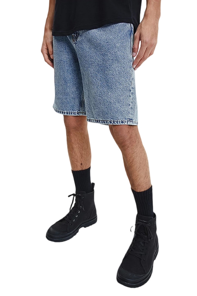 CALVIN CLEIN JEANS 90s STRAIGHT SHORT ΒΕΡΜΟΥΔΑ ΑΝΔΡΙΚΗ BLUΕ DENIM