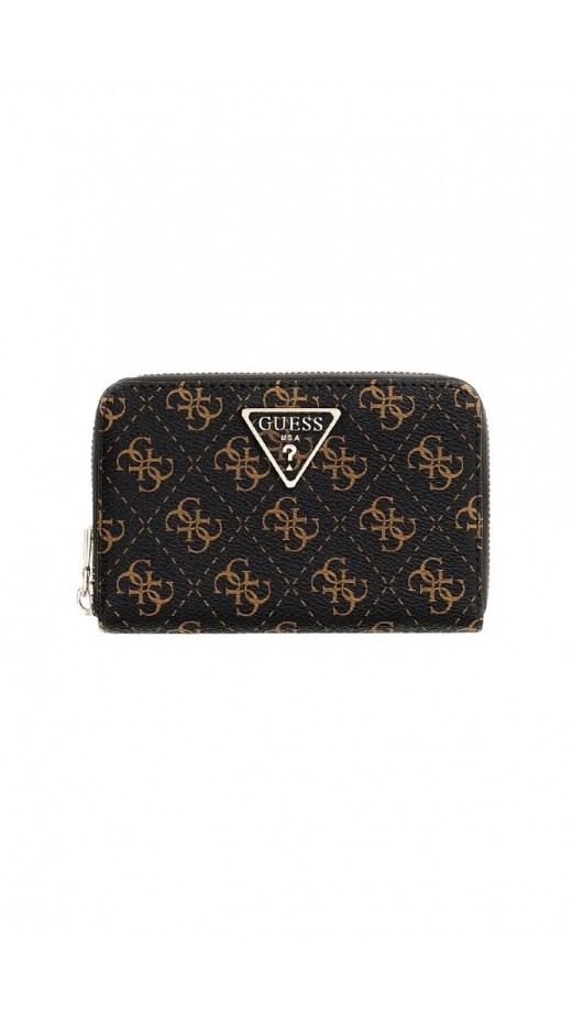 GUESS LAUREL II SLG MED ZIP AROUND ΠΟΡΤΟΦΟΛΙ ΓΥΝΑΙΚΕΙΟ BROWN