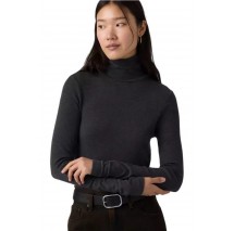 LEVIS SHEER LAYERING TURTLENECK ΜΠΛΟΥΖΑ ΜΑΚΡΥΜΑΝΙΚΗ ΓΥΝΑΙΚΕΙΑ ANTHRACHITE