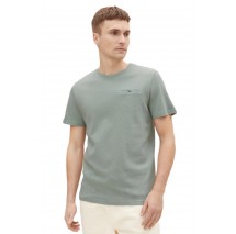 T-SHIRT TEXTURED ΑΝΔΡΙΚΟ TOM TAILOR MINT T-SHIRT TEXTURED ΑΝΔΡΙΚΟ TOM TAILOR MINT