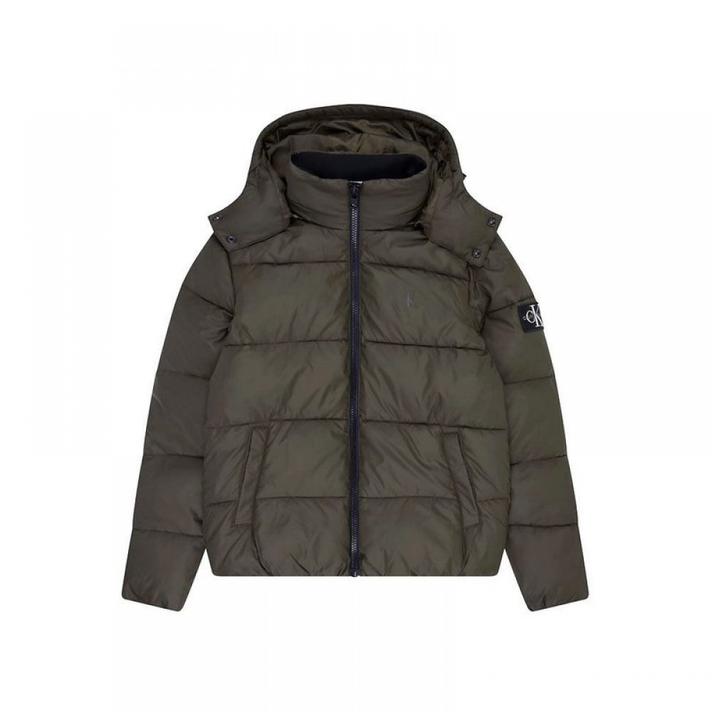 CALVIN KLEIN JEANS ESSENTIALS NON DOWN JACKET ΜΠΟΥΦΑΝ ΑΝΔΡΙΚΟ KHAKI