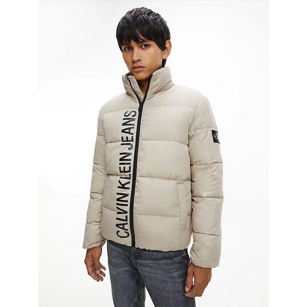 CALVIN KLEIN JEANS ESSENTIALS NON DOWN JACKET ΜΠΟΥΦΑΝ ΑΝΔΡΙΚΟ BEIGE