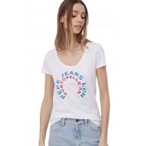 PEPE JEANS LONDON CAMMIE T-SHIRT ΜΠΛΟΥΖΑ ΓΥΝΑΙΚΕΙΑ WHITE