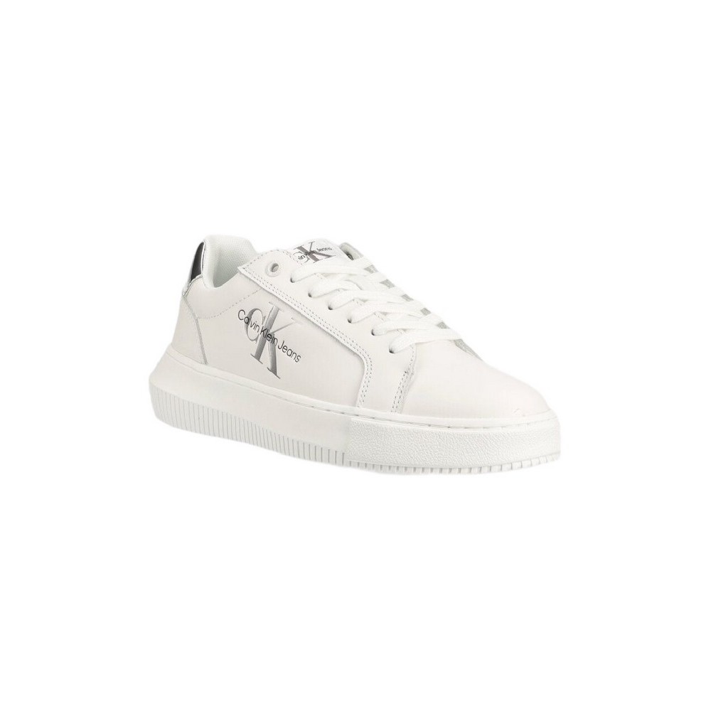 CALVIN KLEIN JEANS CHUNKY CUPSOLE MONO LTH WN ΠΑΠΟΥΤΣΙ ΓΥΝΑΙΚΕΙΟ WHITE