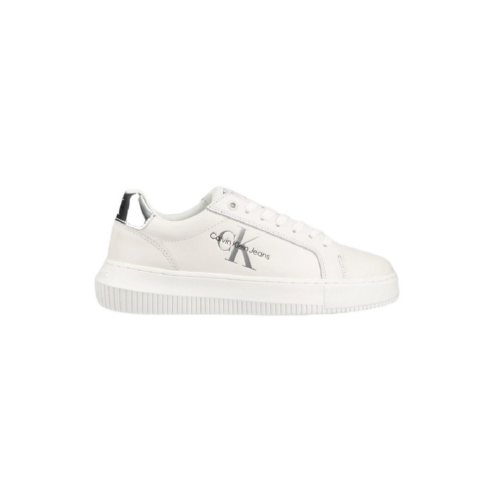 CALVIN KLEIN CHUNKY CUPSOLE MONO LTH WN ΠΑΠΟΥΤΣΙ ΓΥΝΑΙΚΕΙΟ WHITE