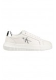 CALVIN KLEIN CHUNKY CUPSOLE MONO LTH WN ΠΑΠΟΥΤΣΙ ΓΥΝΑΙΚΕΙΟ WHITE