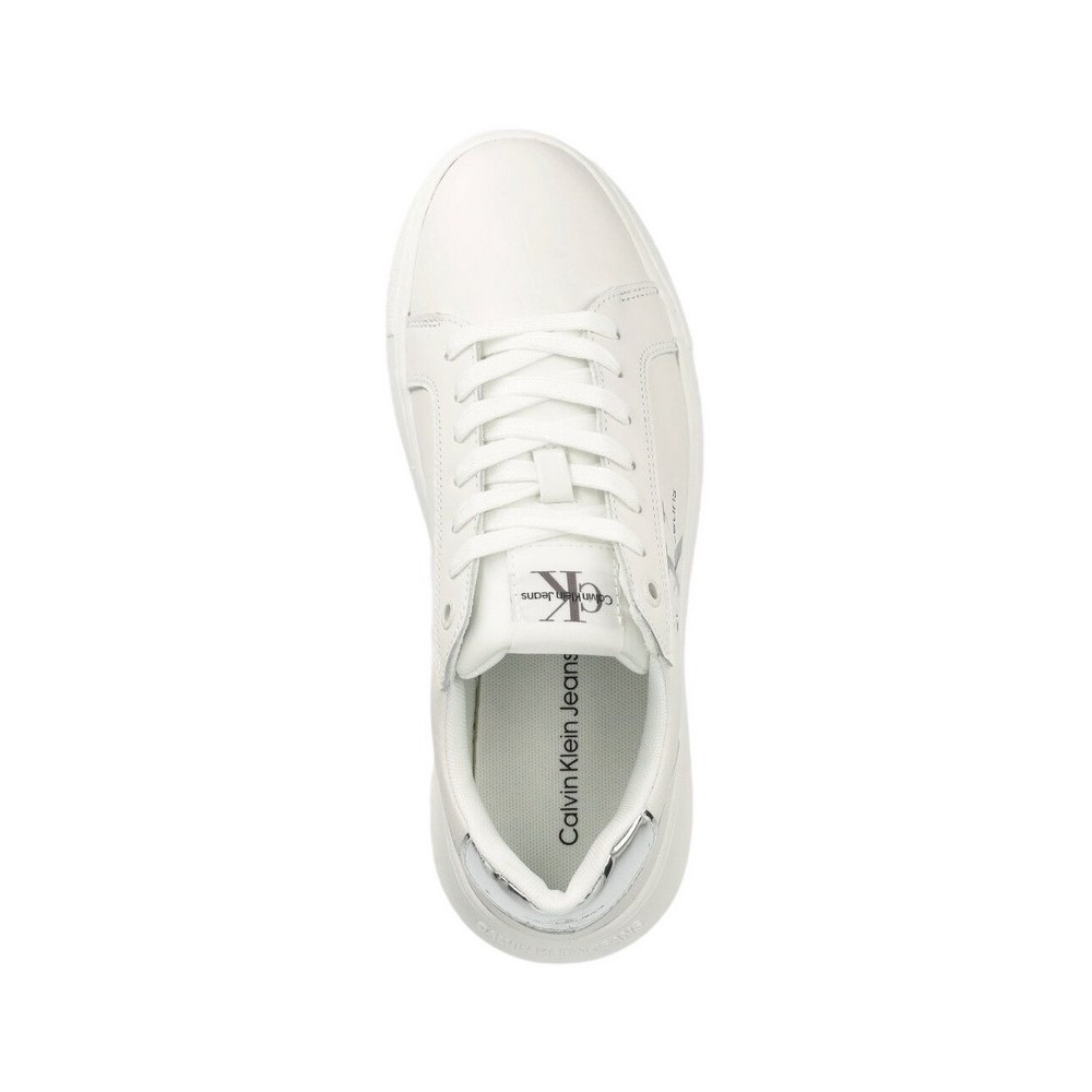 CALVIN KLEIN CHUNKY CUPSOLE MONO LTH WN ΠΑΠΟΥΤΣΙ ΓΥΝΑΙΚΕΙΟ WHITE