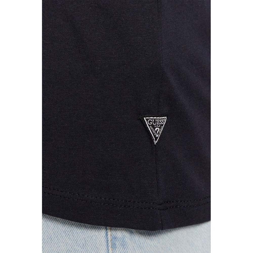 GUESS SS BSC REFLECTIVE LOGO TEE T-SHIRT ΑΝΔΡΙΚΟ BLACK