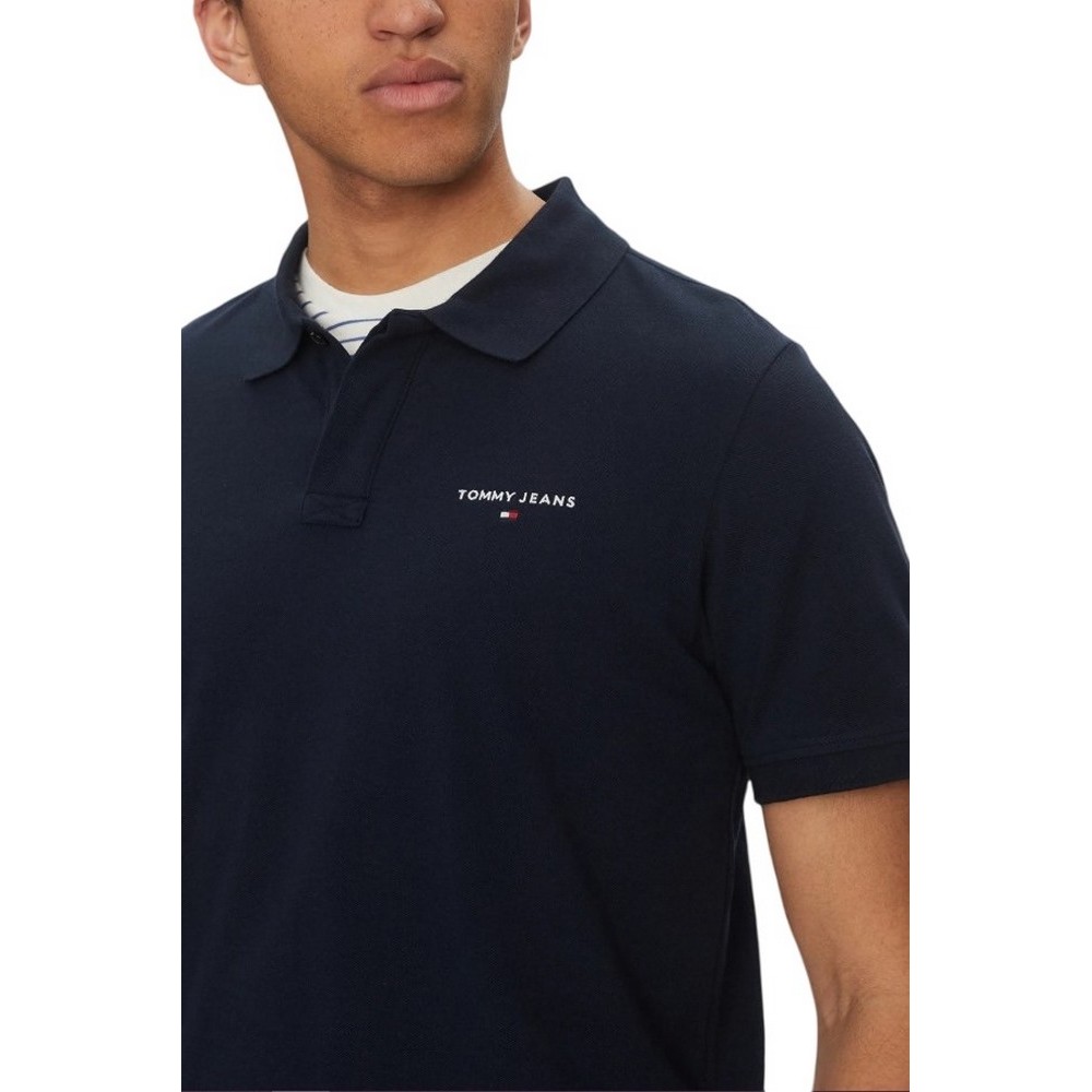 TOMMY JEANS REG LINEAR POLO EXT ΜΠΛΟΥΖΑ ΑΝΔΡΙΚΗ BLUE