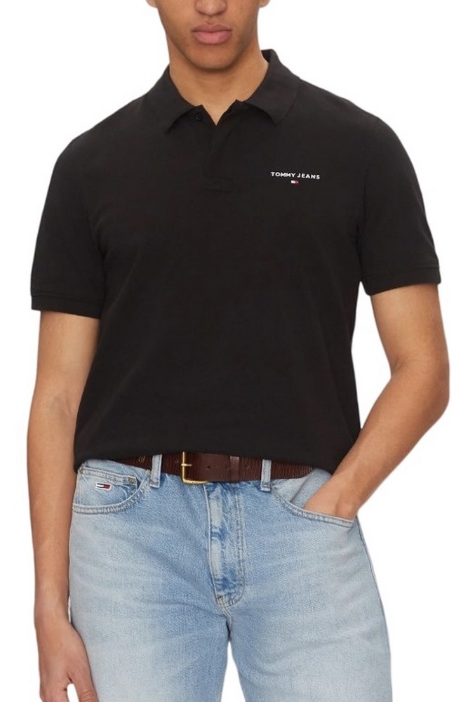 TOMMY JEANS REG LINEAR POLO EXT ΜΠΛΟΥΖΑ ΑΝΔΡΙΚΗ BLACK