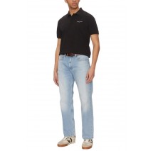 TOMMY JEANS REG LINEAR POLO EXT ΜΠΛΟΥΖΑ ΑΝΔΡΙΚΗ BLACK