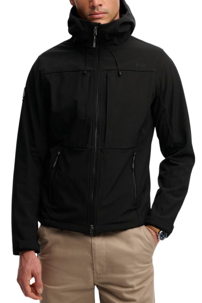 SUPERDRY HOODED SOFTSHELL TREKKER JKT ΜΠΟΥΦΑΝ ΑΝΔΡΙΚΟ BLACK