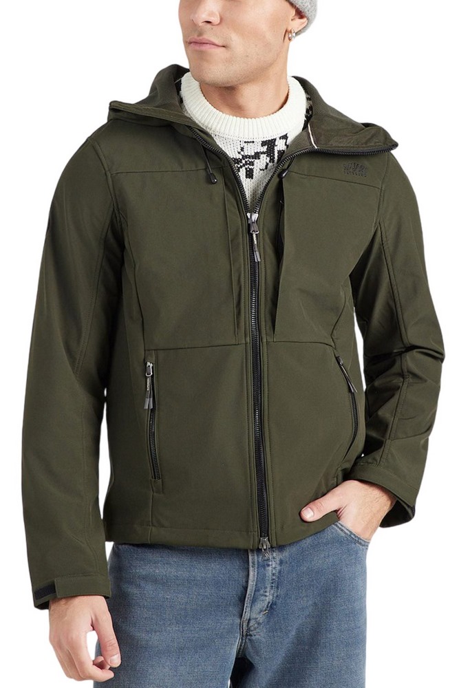 SUPERDRY HOODED SOFTSHELL TREKKER JKT ΜΠΟΥΦΑΝ ΑΝΔΡΙΚΟ OLIVE