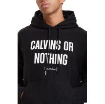 CALVIN KLEIN JEANS PREM TERRY CALVINS OR NOTHING ΜΠΛΟΥΖΑ ΦΟΥΤΕΡ ΑΝΔΡΙΚΗ BLACK