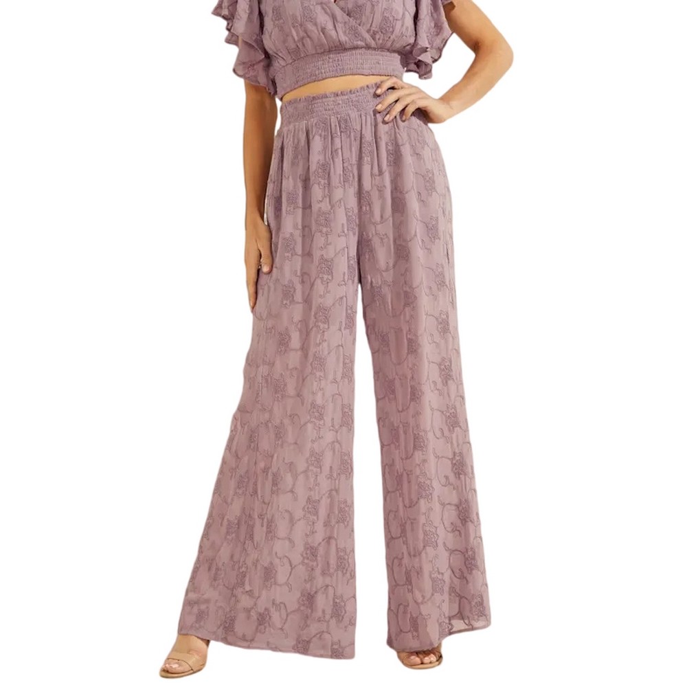 GUESS DEXIE PLAZZO PANT ΠΑΝΤΕΛΟΝΙ ΓΥΝΑΙΚΕΙΟ PURPLE